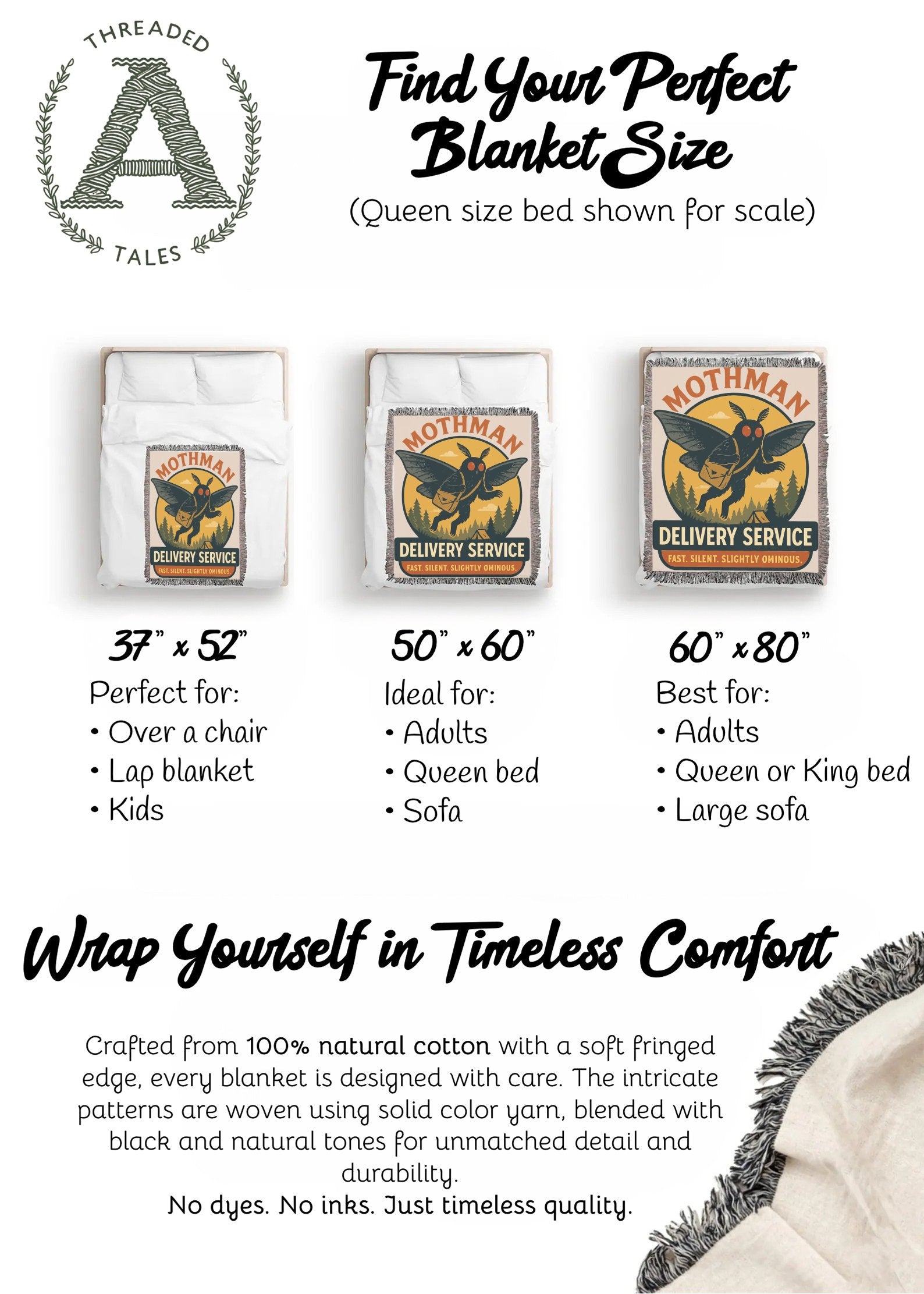Find Your Perfect Blanket Size with Mothman Product
