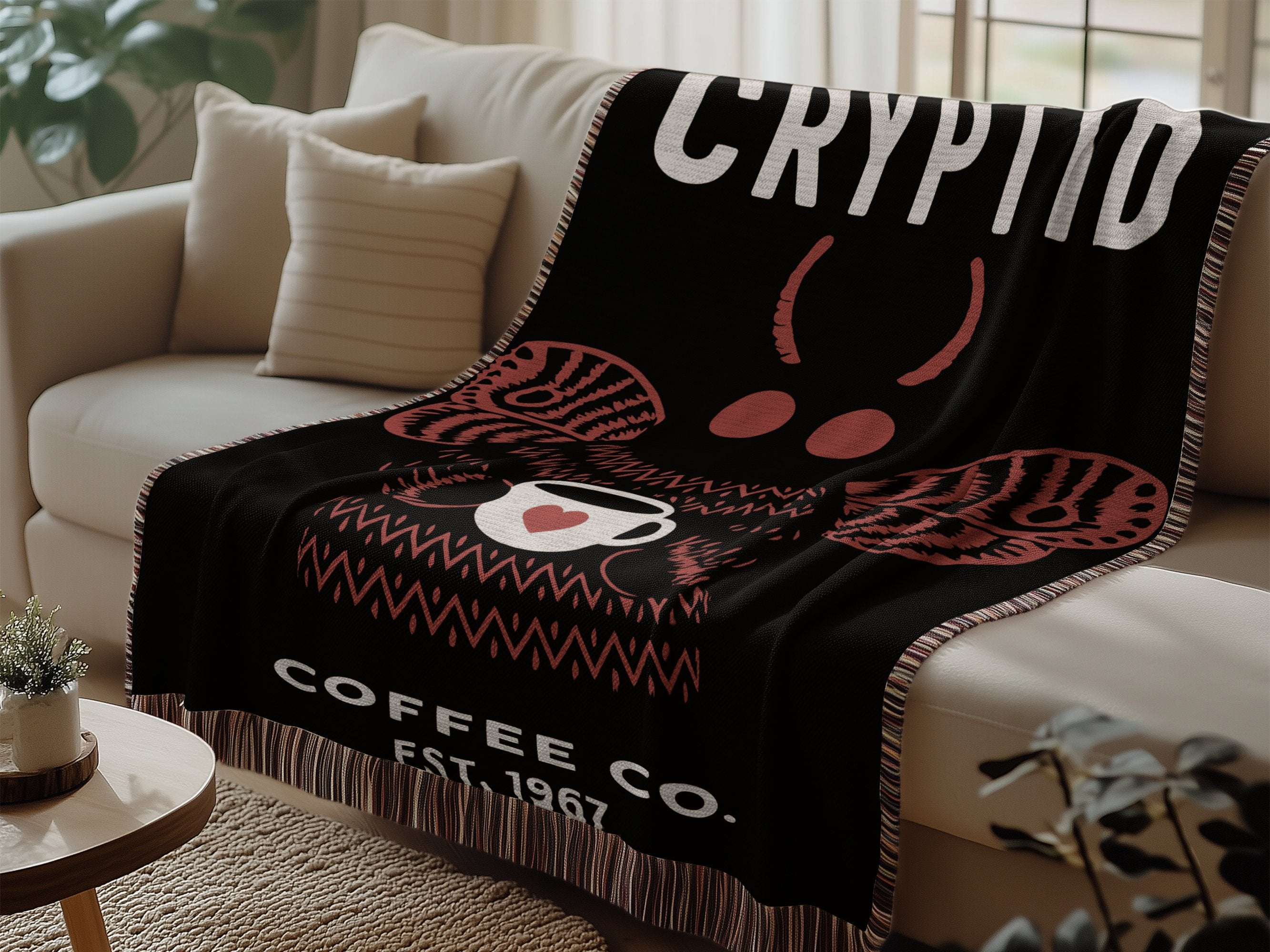Cozy Black Cryptid Coffee Co Blanket product type