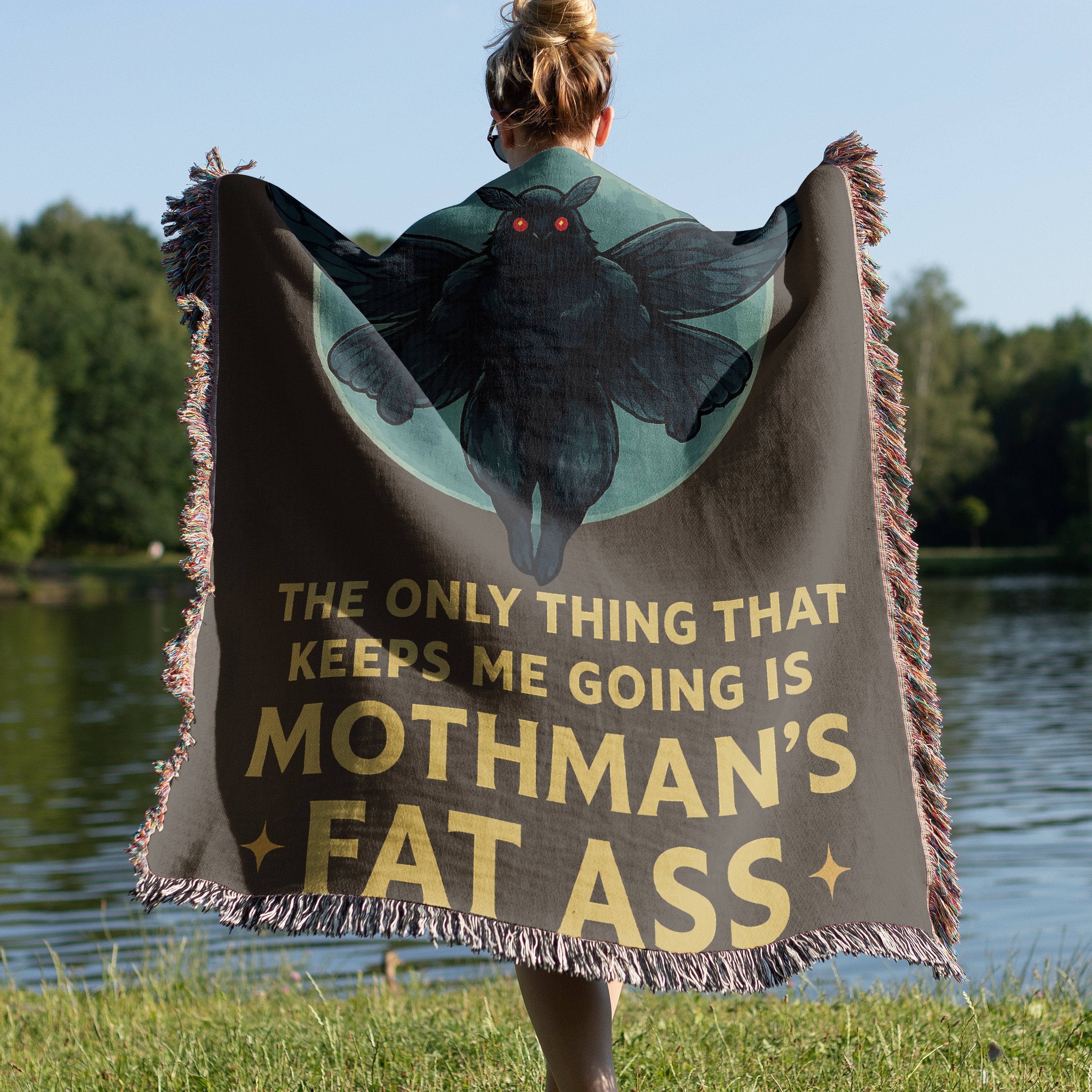 Motivational Mothman Design Blanket product