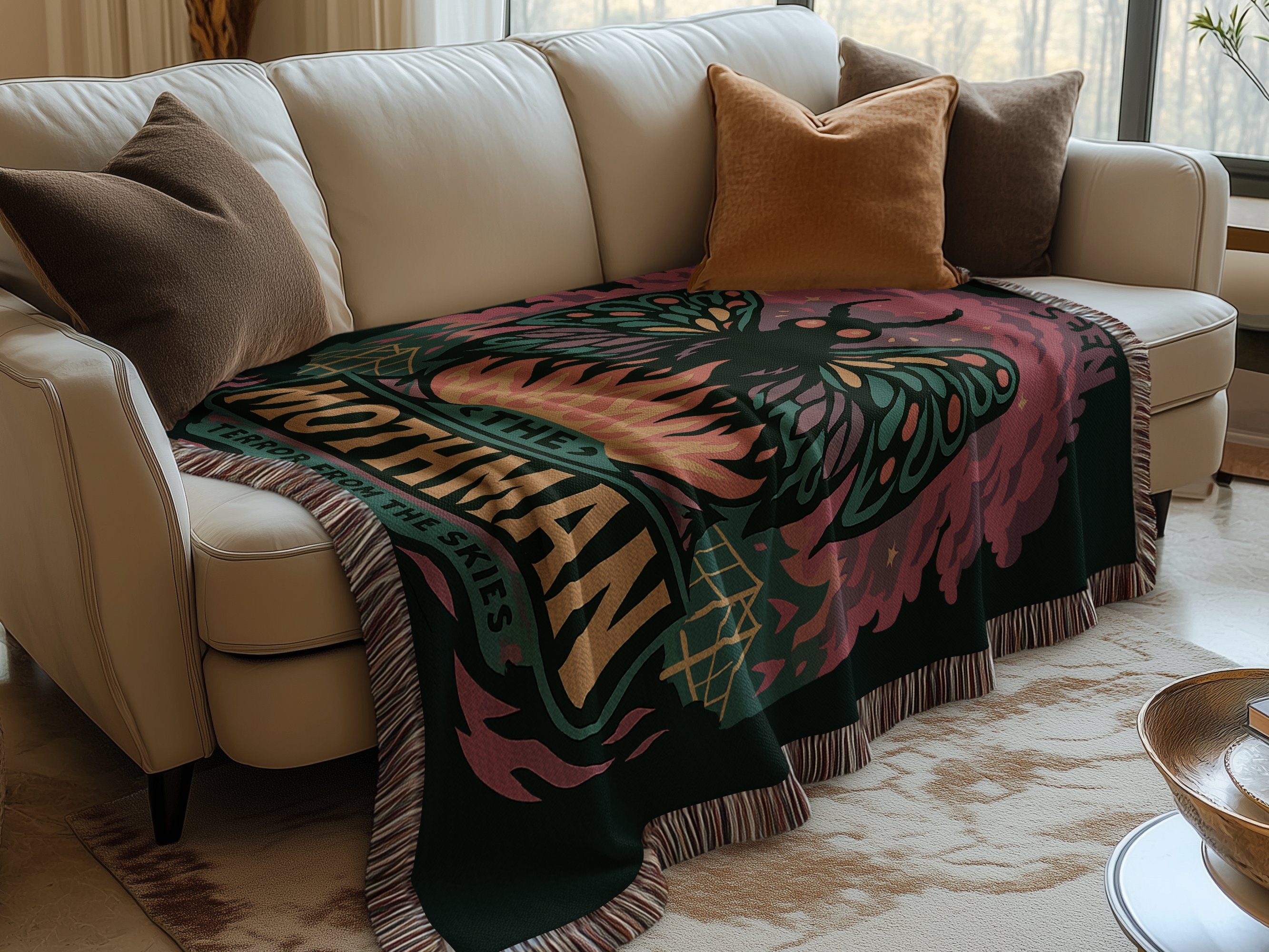 Unique Mothman Design Blanket Cozy Home Decor Product