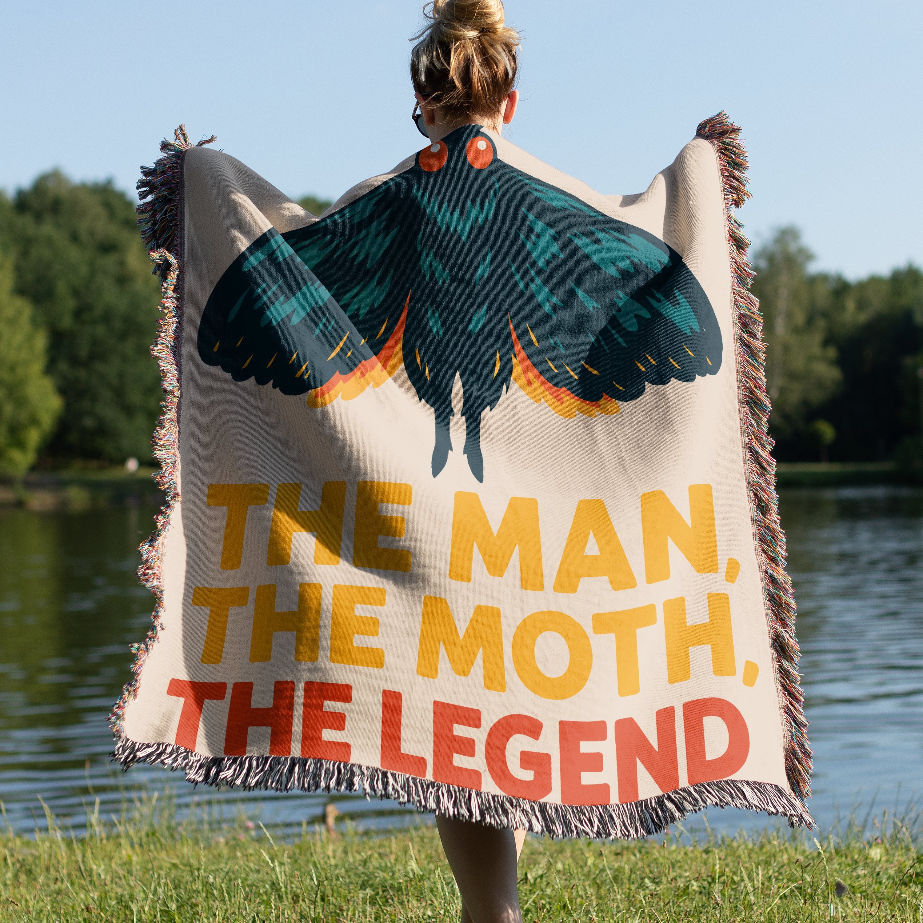 Vibrant Moth Graphic Brings Legend Blanket Product