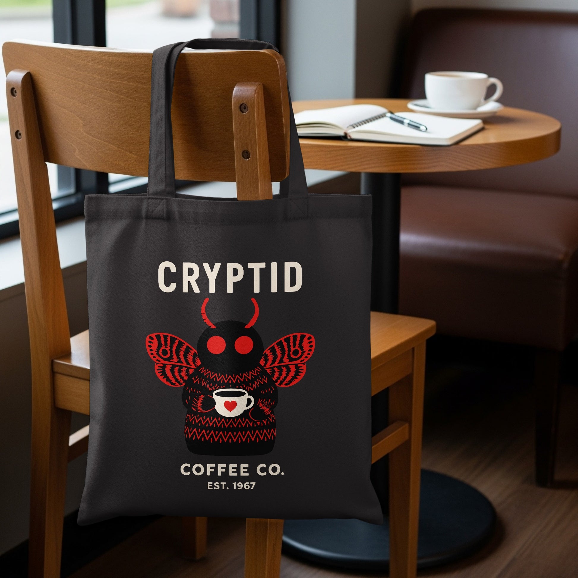 Cryptid Coffee Co Moth Design Tote Bag product type