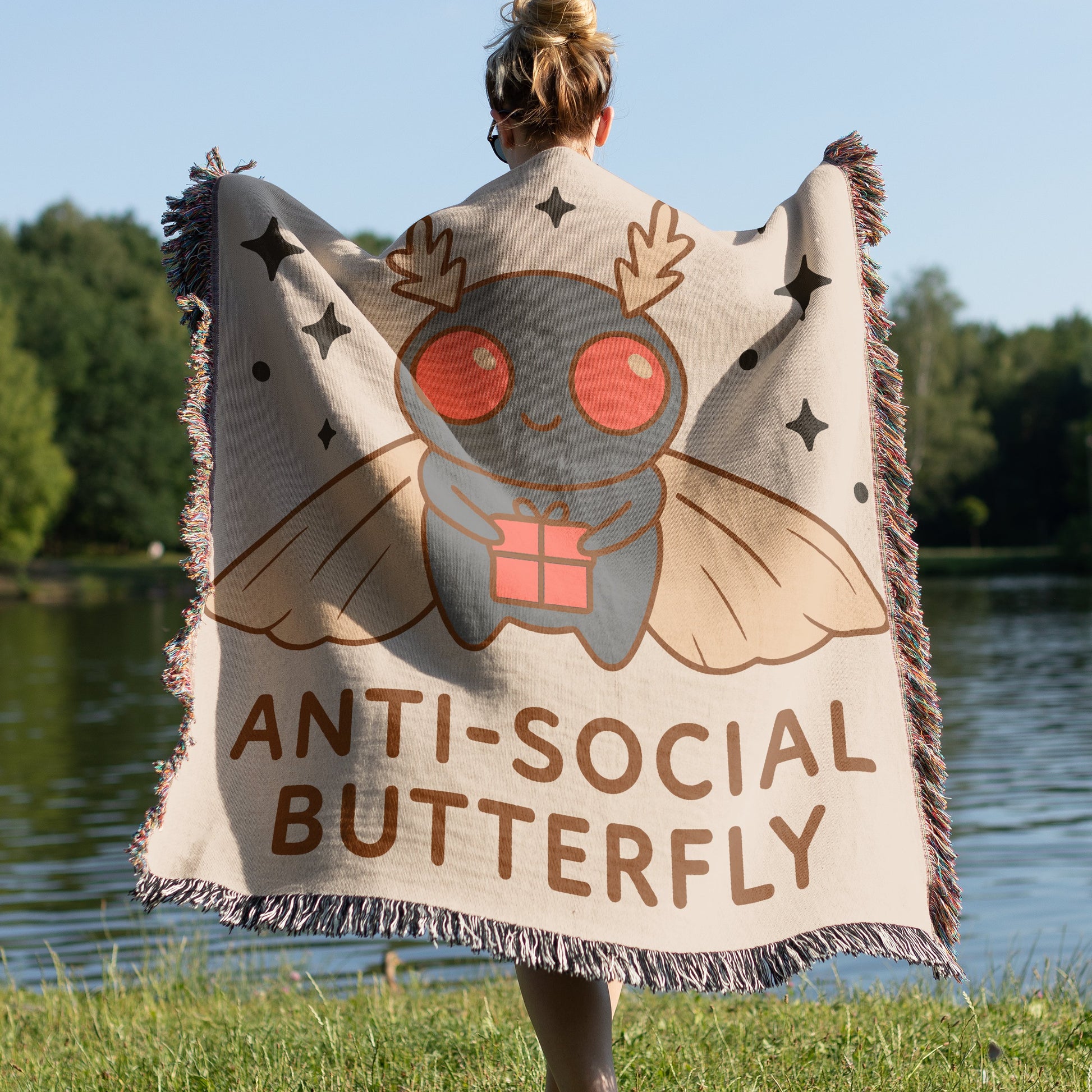 Anti-Social Butterfly Cute Bug Blanket product
