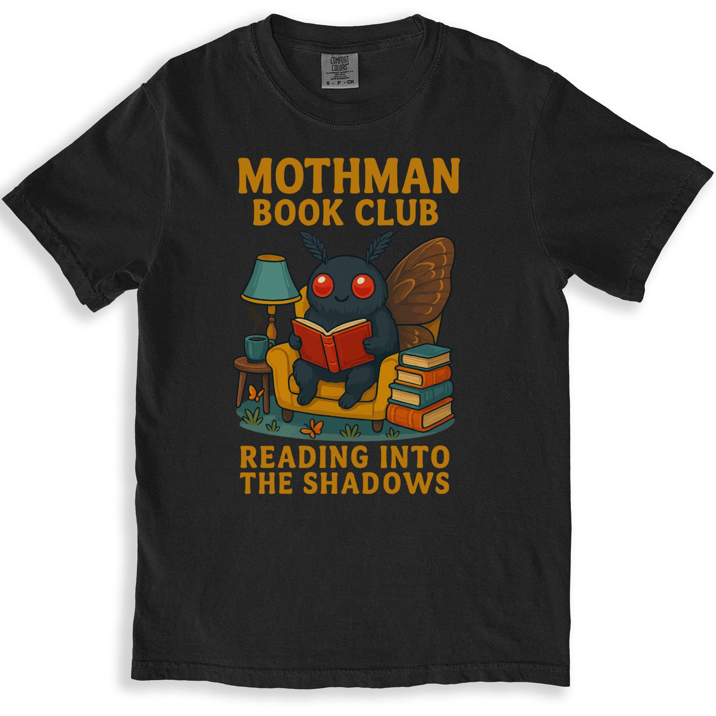 Mothman Book Club Reading Into The Shadows T-Shirt product type