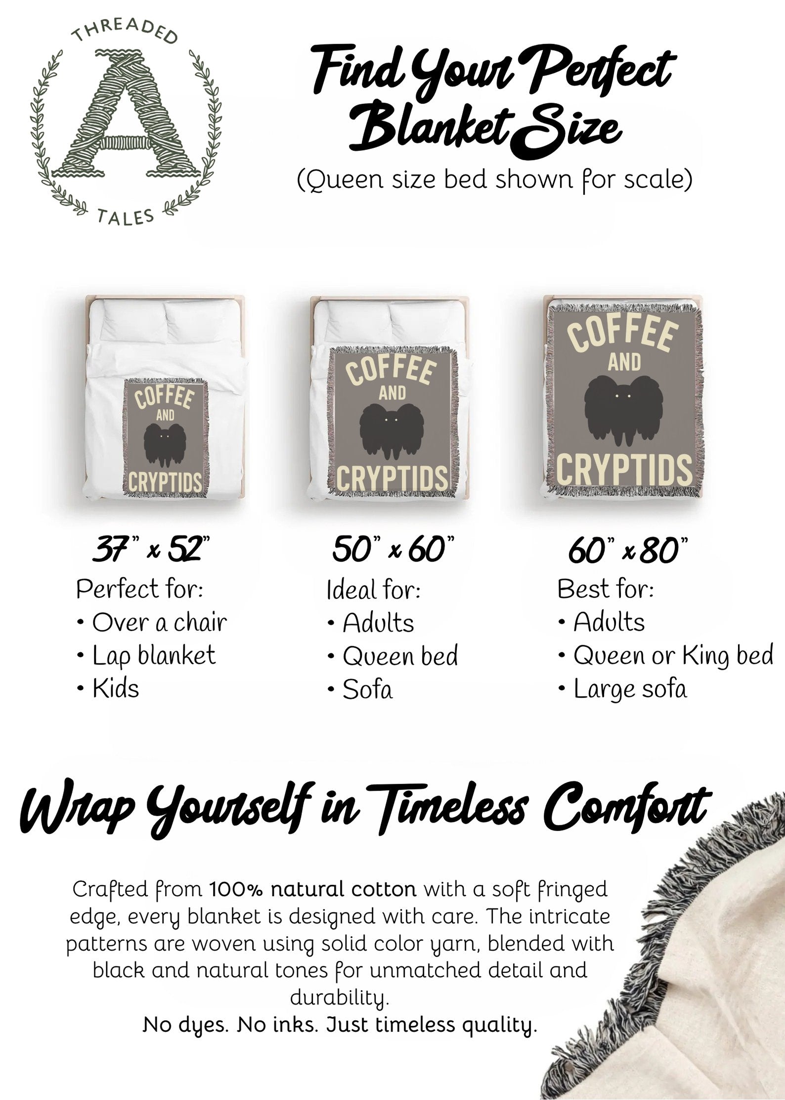 Coffee and Cryptids Print Blanket product