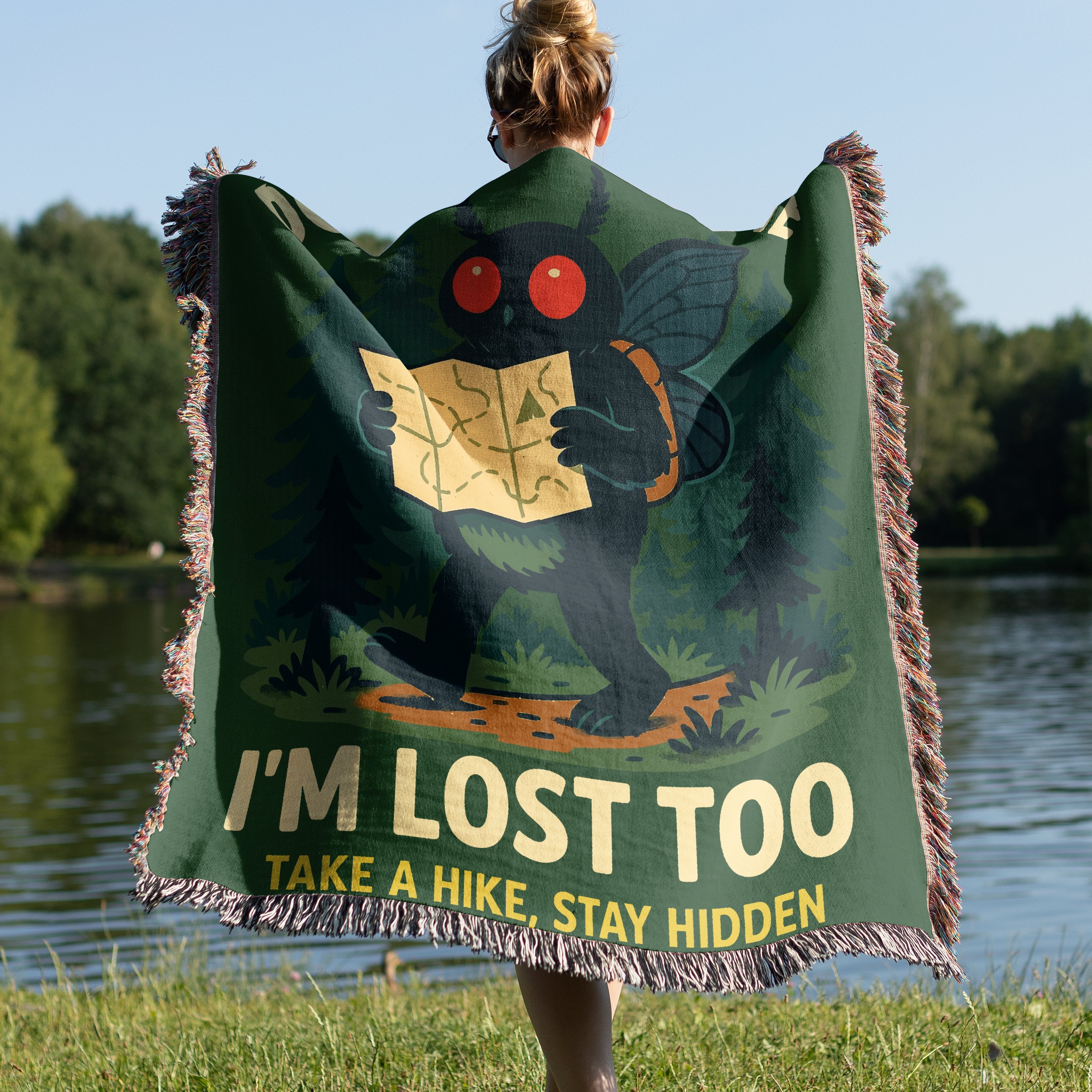 I'm Lost Too Take a Hike Stay Hidden Blanket product type