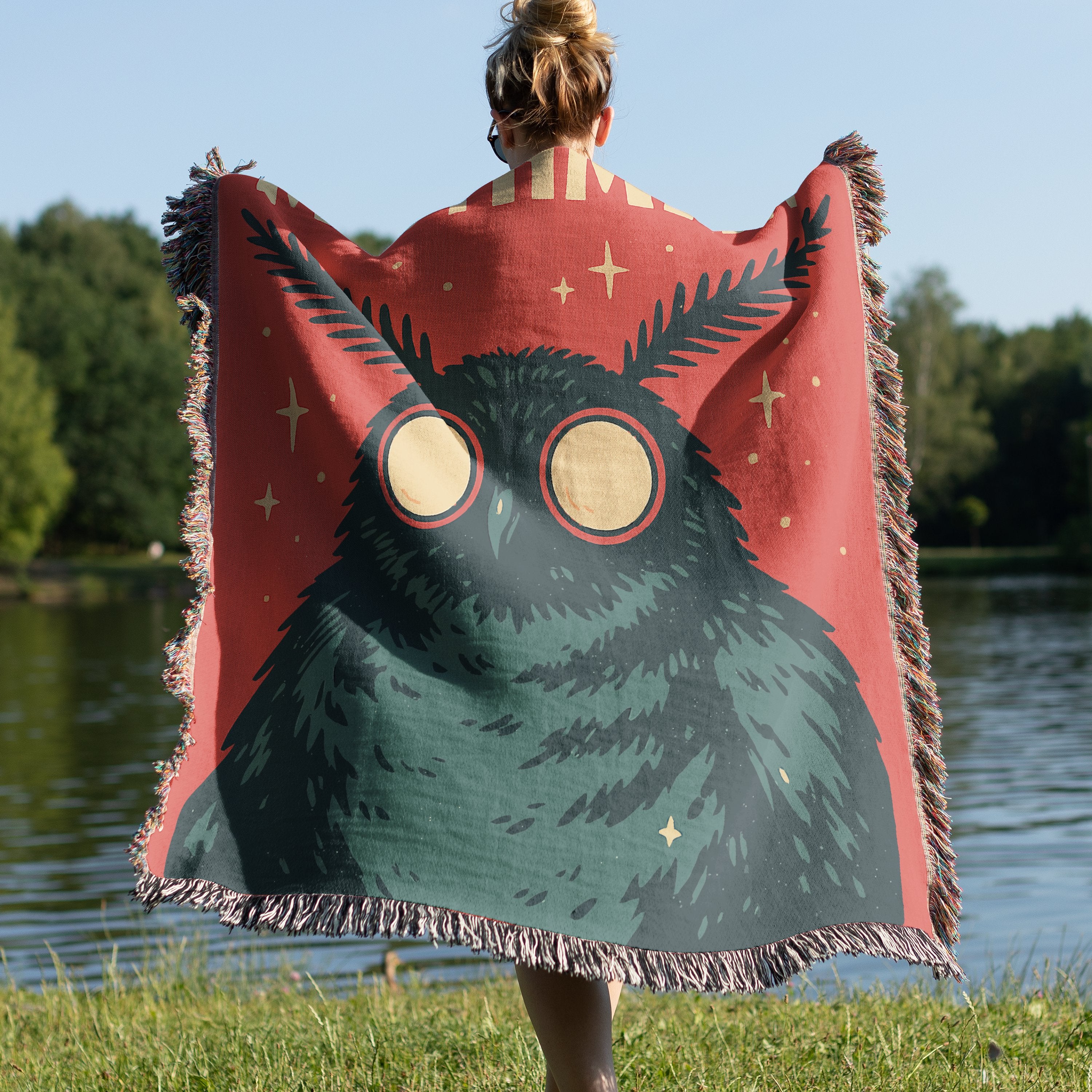 Vibrant Owl Design Comfortable Cozy Blanket product