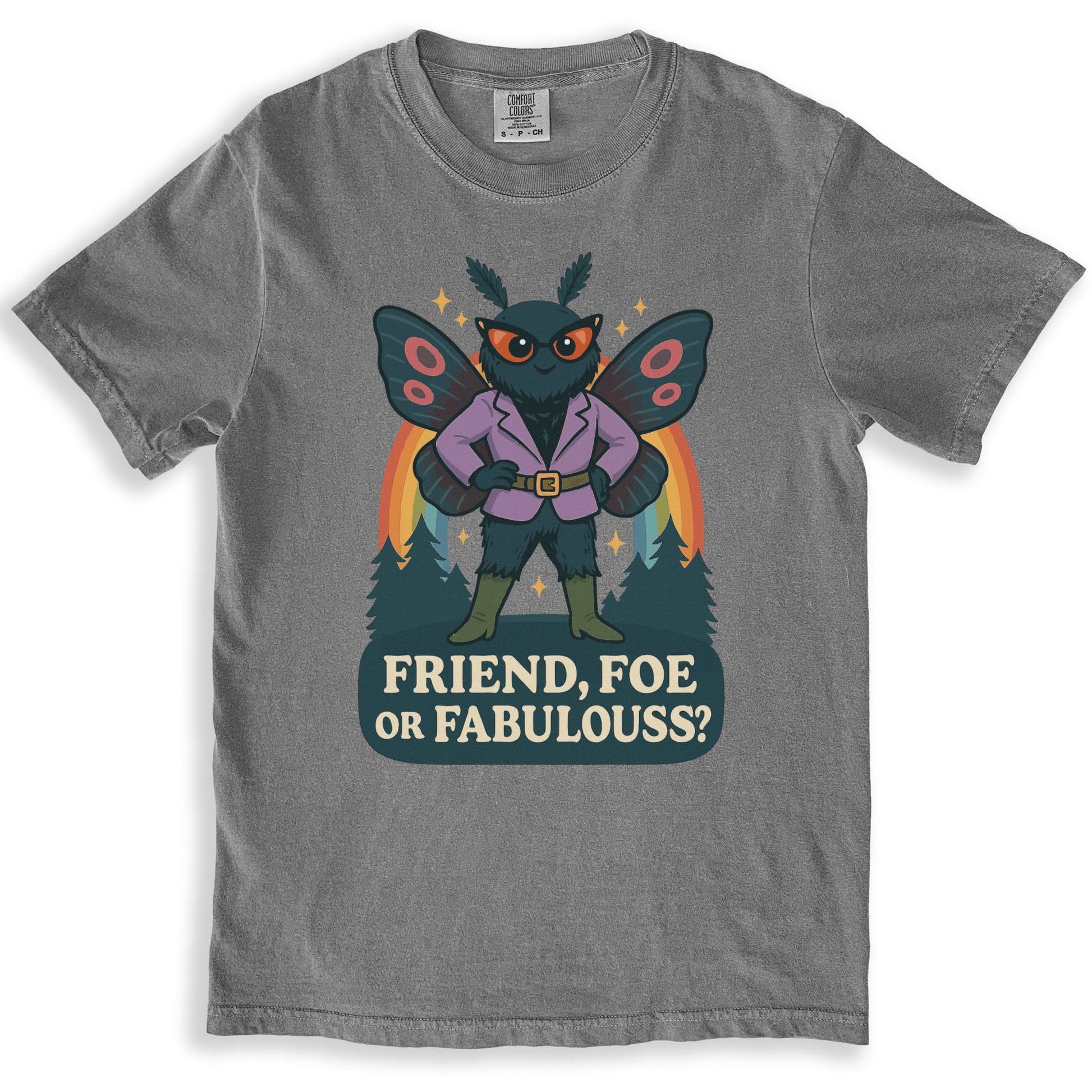 Friend Foe or Fabulouss Mothman Character Graphic T-shirt